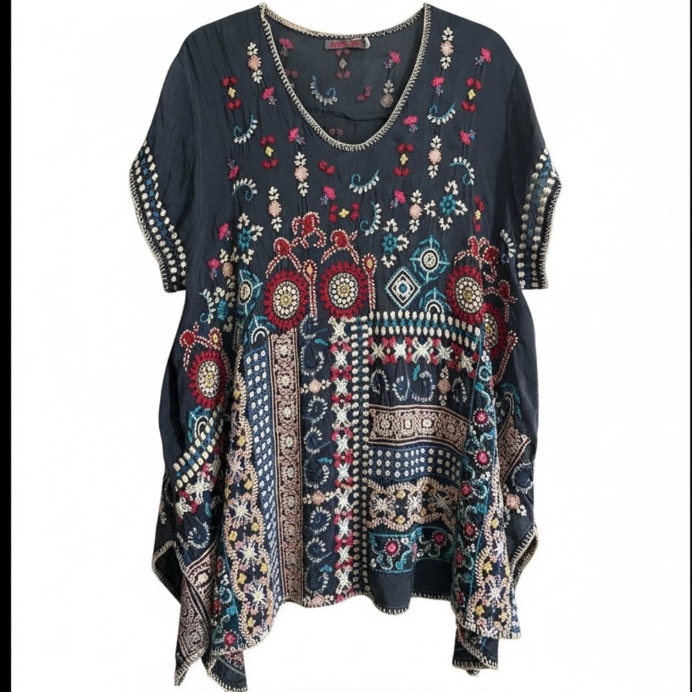 Johnny Was Madhuri Heavily Embroidered Tunic - Picture 3 of 8